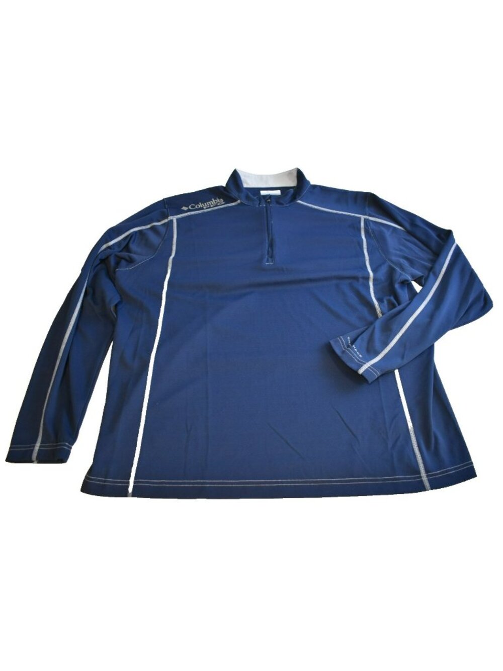 Columbia PFG Men's Large Dark Blue 1/4 Zip Pullover Fishing Omni-Shade
